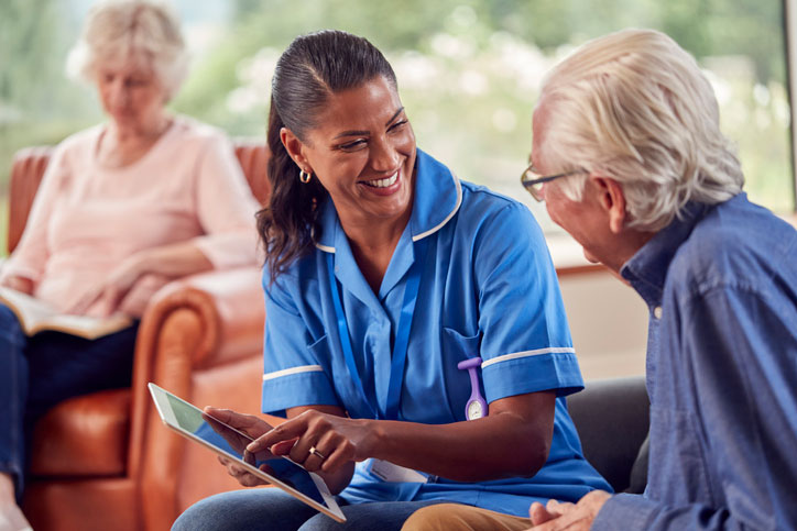 old patient meeting therapist